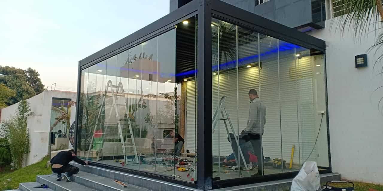 Pergola syst&egrave;me accord&eacute;on Casablanca