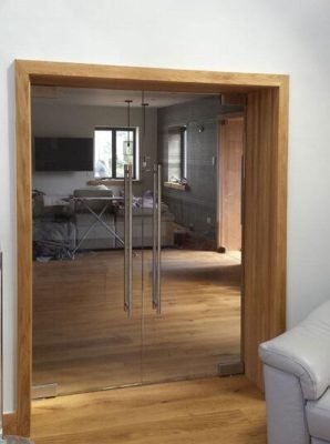 Portes en Verre à Cadre en Bois